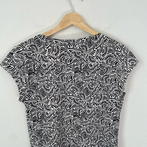 Athleta Black and White Sheath Midi Dress - Picture 6 of 7